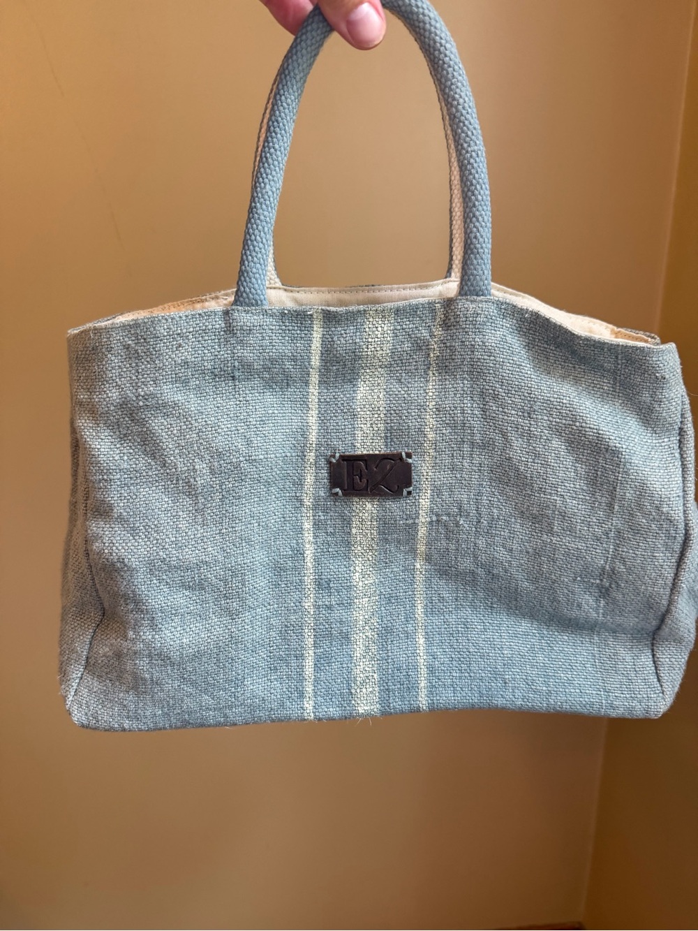 Elsie & zoey tote bag purse jute woven handbag made in italy
